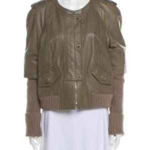 TORY BURCH Women's Leather Jacket Size XL